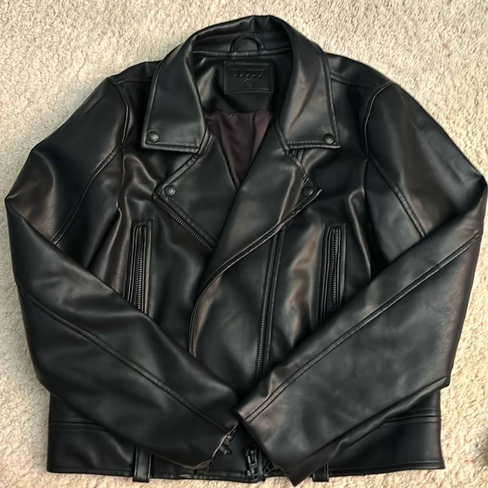 BlankNYC Faux Leather Moto Jacket Size Large